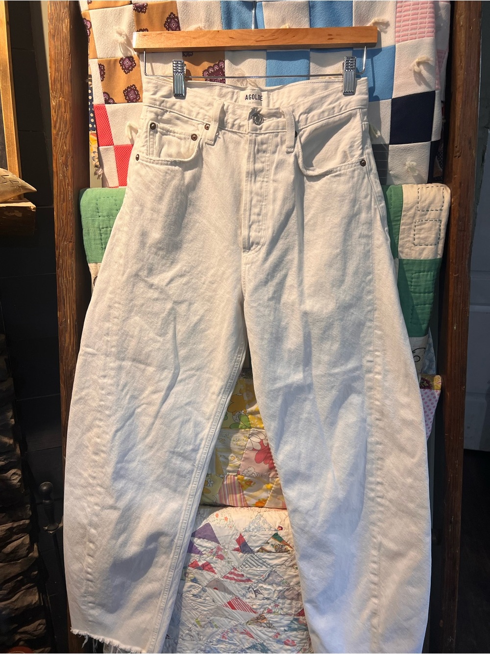 Agolde High Rise Barrel Jeans size 25